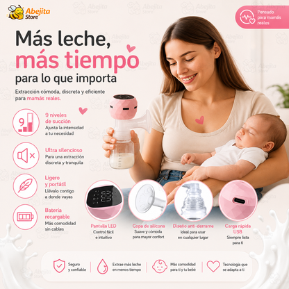 Extractor de Leche Inalámbrico Portátil  LactiFlow - Extracción cómoda y a tu ritmo