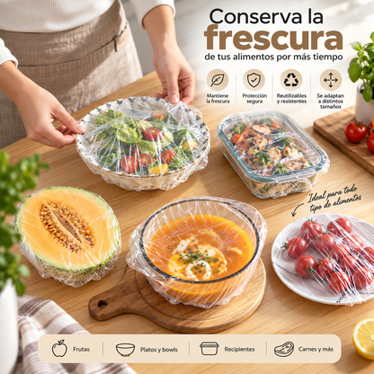 FreshCover™ – Cubiertas Elásticas para Alimentos