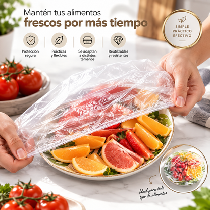 FreshCover™ – Cubiertas Elásticas para Alimentos