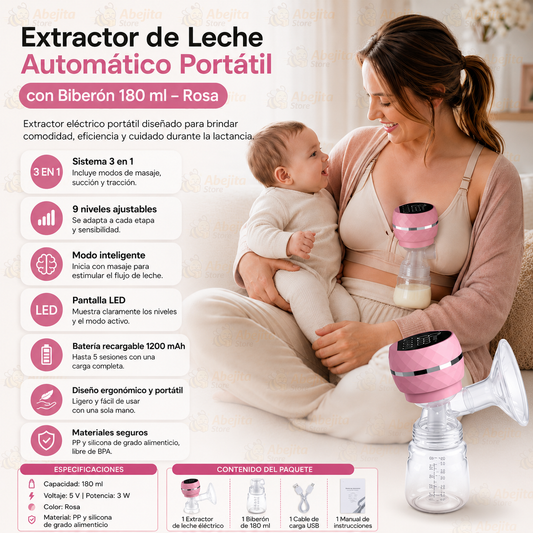 Extractor de Leche Inalámbrico Portátil  LactiFlow - Extracción cómoda y a tu ritmo