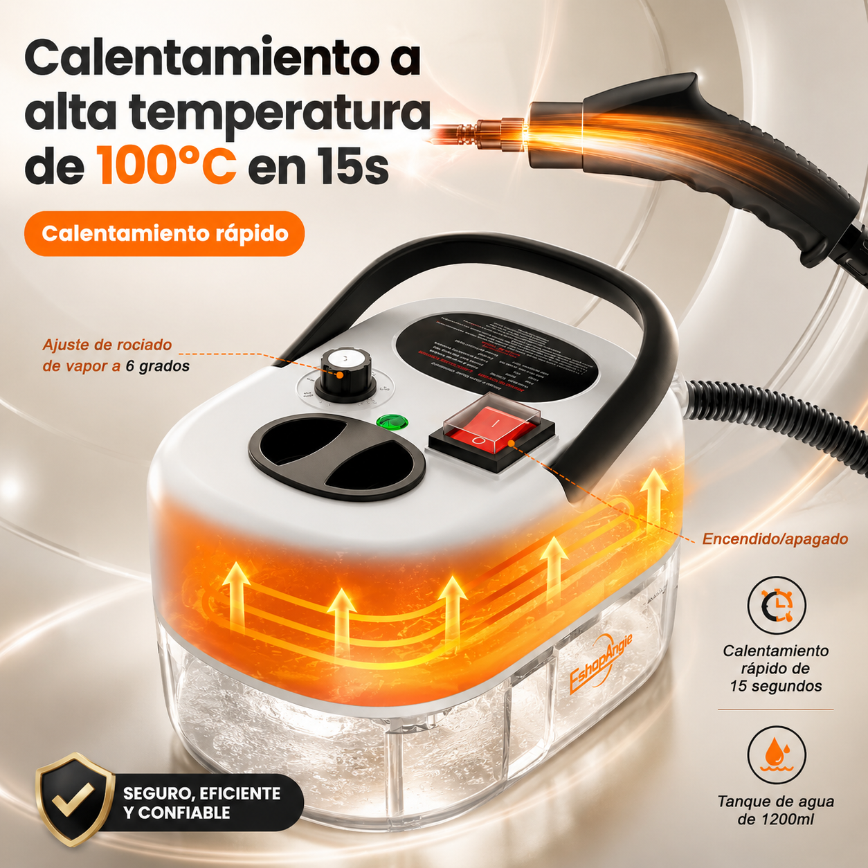 Limpiador A Vapor Presion 2500w Portatil