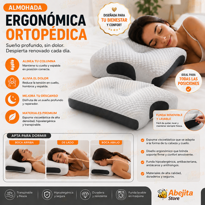 CerviDream - Descansa con mejor soporte cervical, almohada ergonomica ortopedica