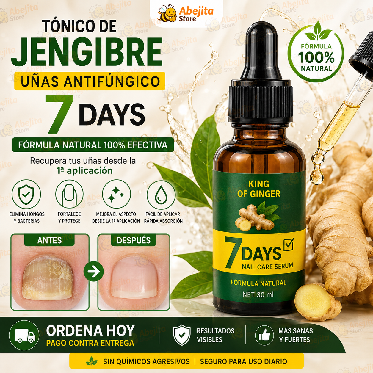 FortiNail - Tónico Jengibre Uñas Antifúngico