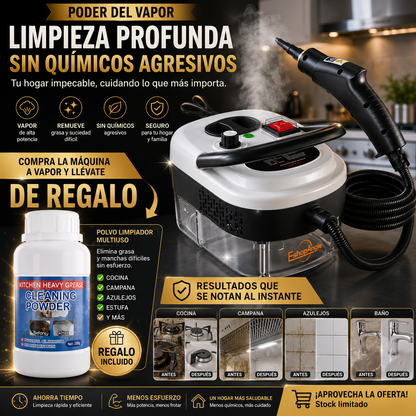 Limpiador A Vapor 2500w Portatil - Limpieza profunda